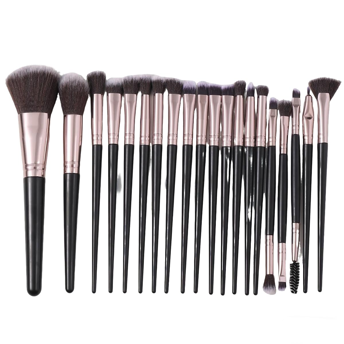 Pack of 20pcs Cosmetic Eye Shadow Sponge Eyeliner Eyebrow Lip Nose Foundation Powder Makeup Brushes Sets (purple)