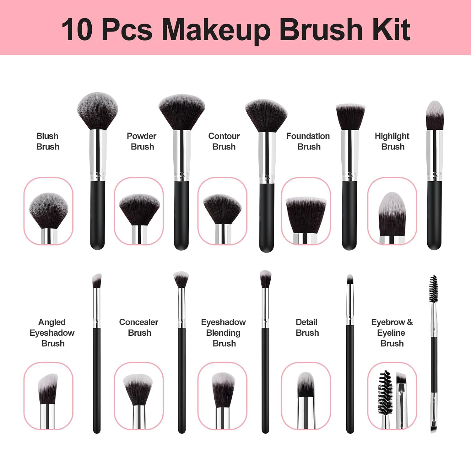 Makeup Brushes Set Gifts for Women, Christmas Stocking Stuffers for Women Teen Girls Wife Sister 13 Pcs Premium Kit with Foundation Concealer Blush Sponge Professional Beauty Blenders Accessories